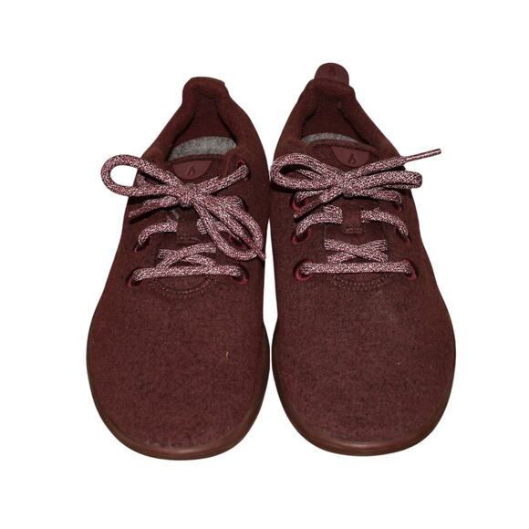 ALLBIRDS $110  Wool Runners Burgundy Lace-Up Sneakers Size‎ 10 - Picture 2 of 7